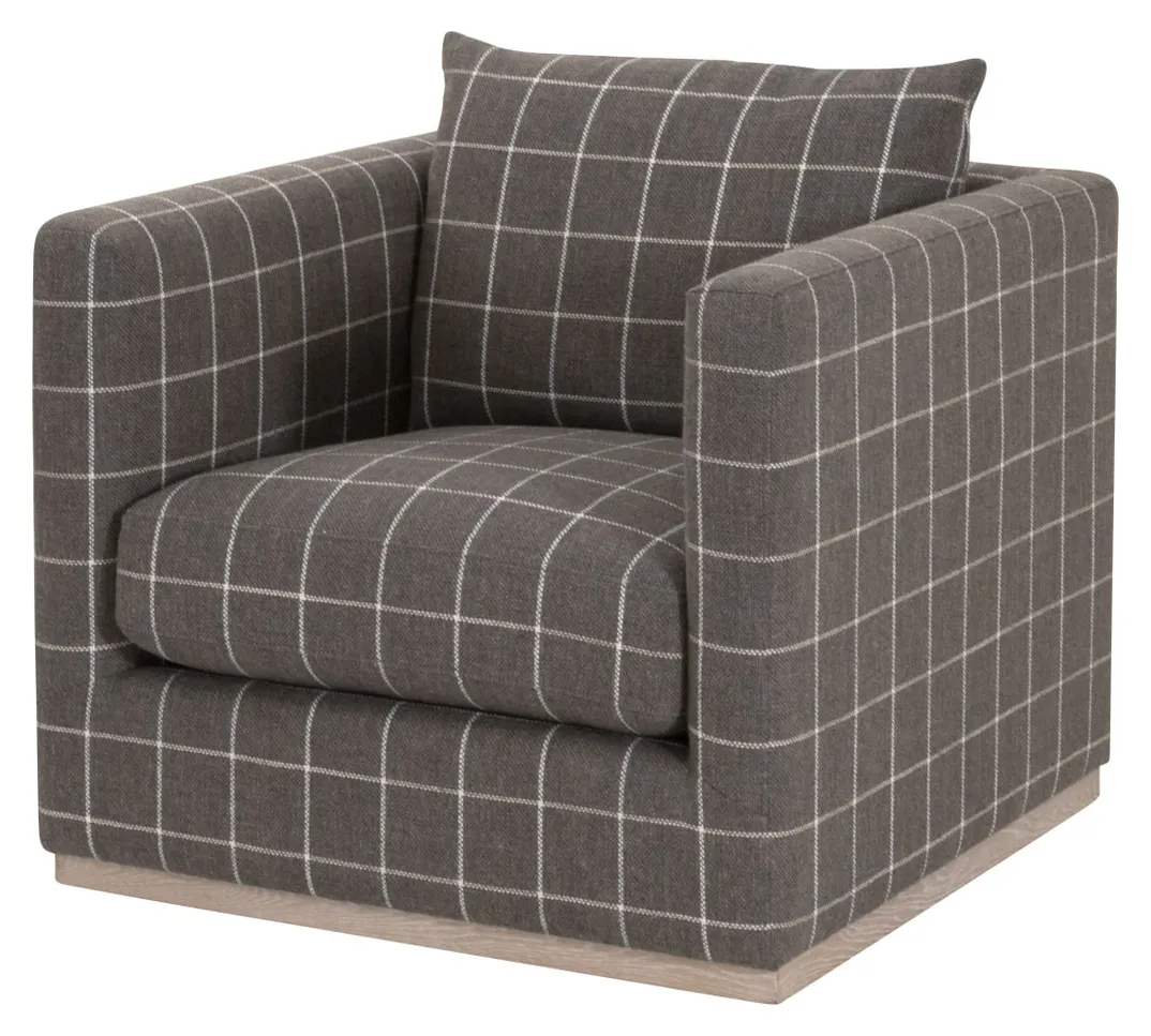 Essentials For Living 6608.WSTL/NG Siena Plinth Base Swivel Club Chair Essentials For Living 6608.WSTL/NG Siena Plinth Base Swivel Club Chair
