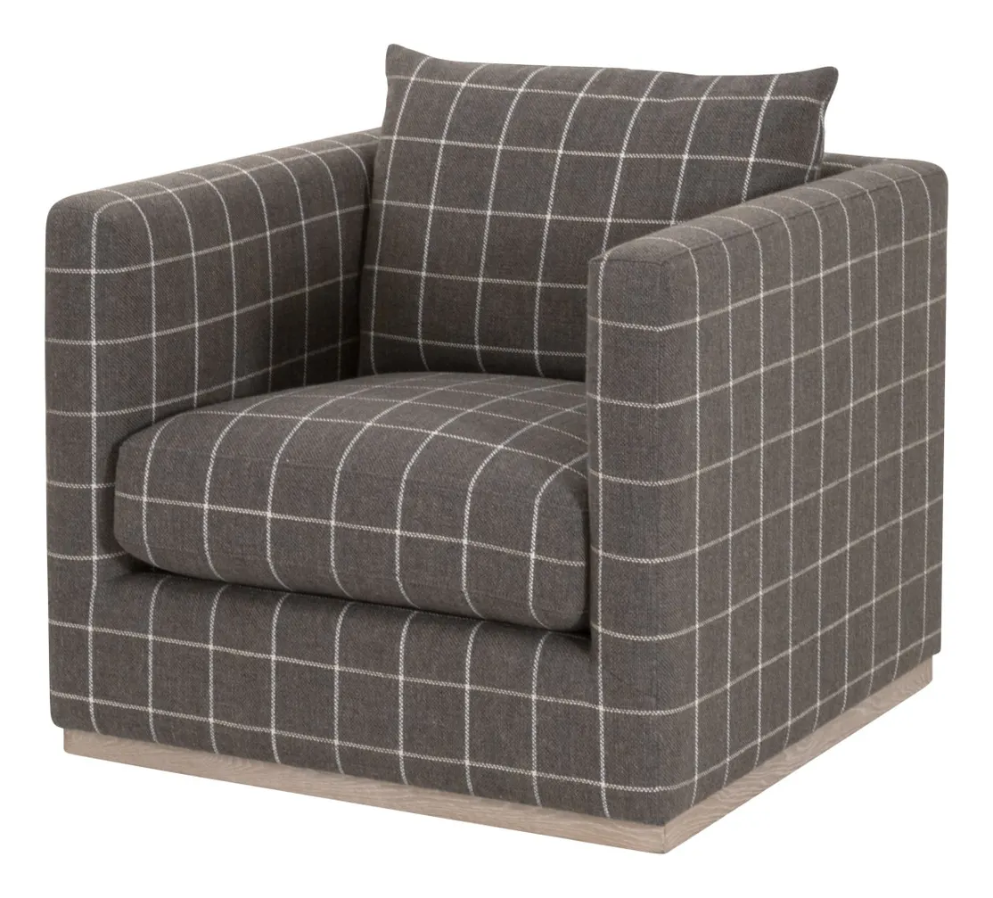 Essentials For Living 6608.WSTL/NG Siena Plinth Base Swivel Club Chair Essentials For Living 6608.WSTL/NG Siena Plinth Base Swivel Club Chair
