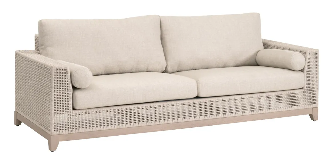 Essentials For Living 6843.OAT/ECR/W-ET Tropez Outdoor 90" Sofa Essentials For Living 6843.OAT/ECR/W-ET Tropez Outdoor 90" Sofa