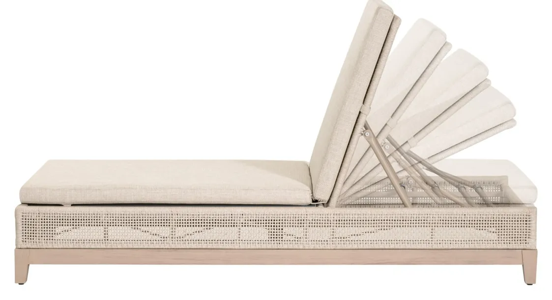 Essentials For Living 6845-NS.OAT/ECR/W-ET Tropez Outdoor Chaise Lounge Essentials For Living 6845-NS.OAT/ECR/W-ET Tropez Outdoor Chaise Lounge