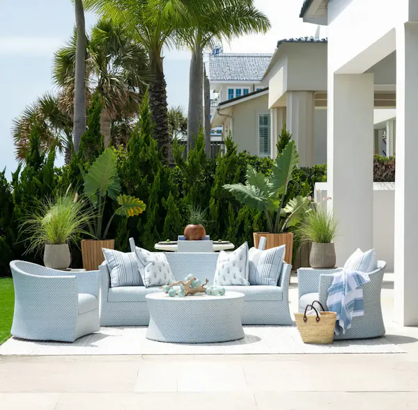 Summer Classics 1525 Bari N-Dura Resin Wicker Outdoor Sofa Summer Classics 1525 Bari N-Dura Resin Wicker Outdoor Sofa