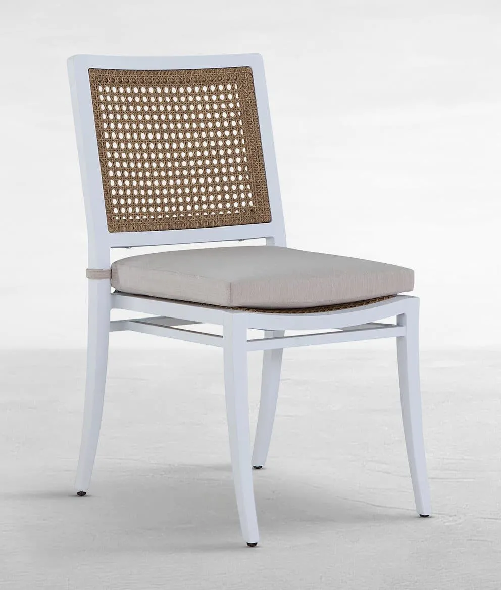 Summer Classics 1542 Bermuda Aluminum and Cane Stacking Side Chair