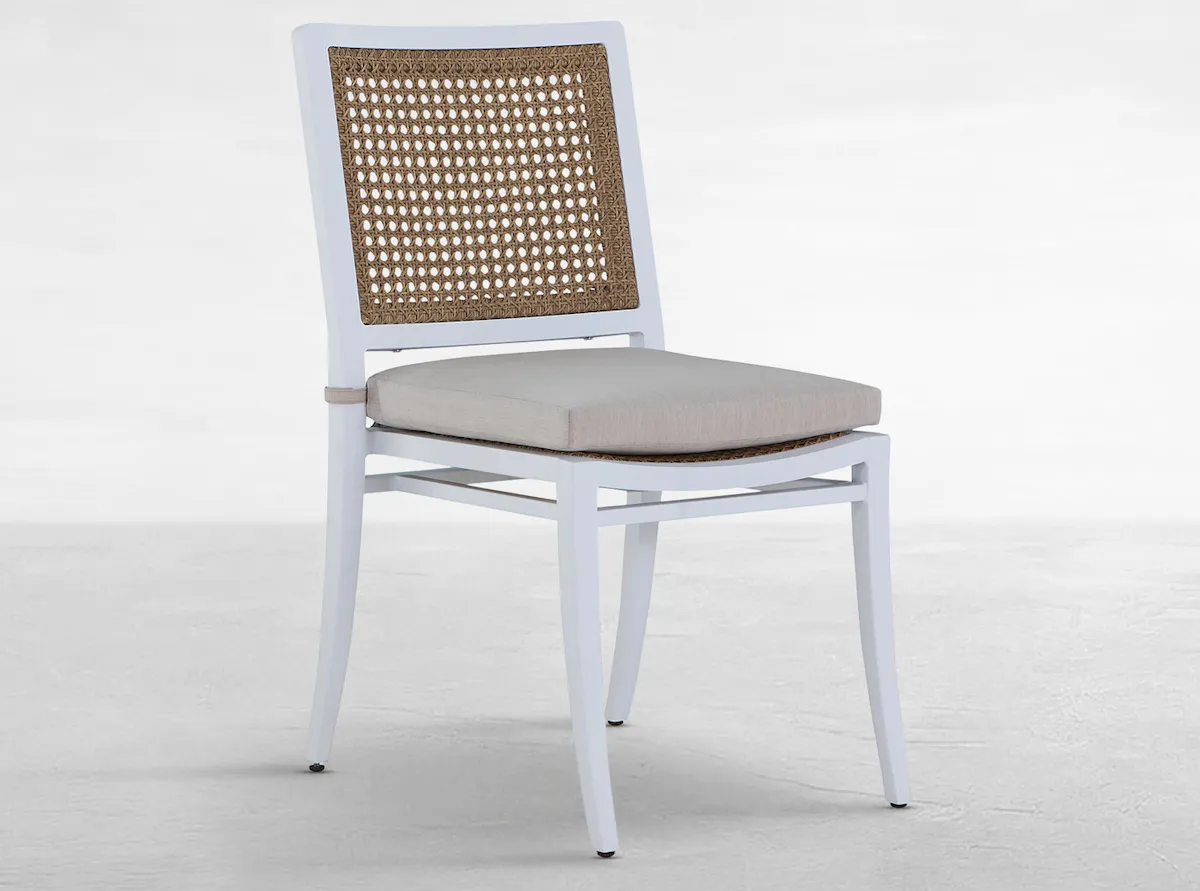 Summer Classics 1542 Bermuda Aluminum and Cane Stacking Side Chair Summer Classics 1542 Bermuda Aluminum and Cane Stacking Side Chair