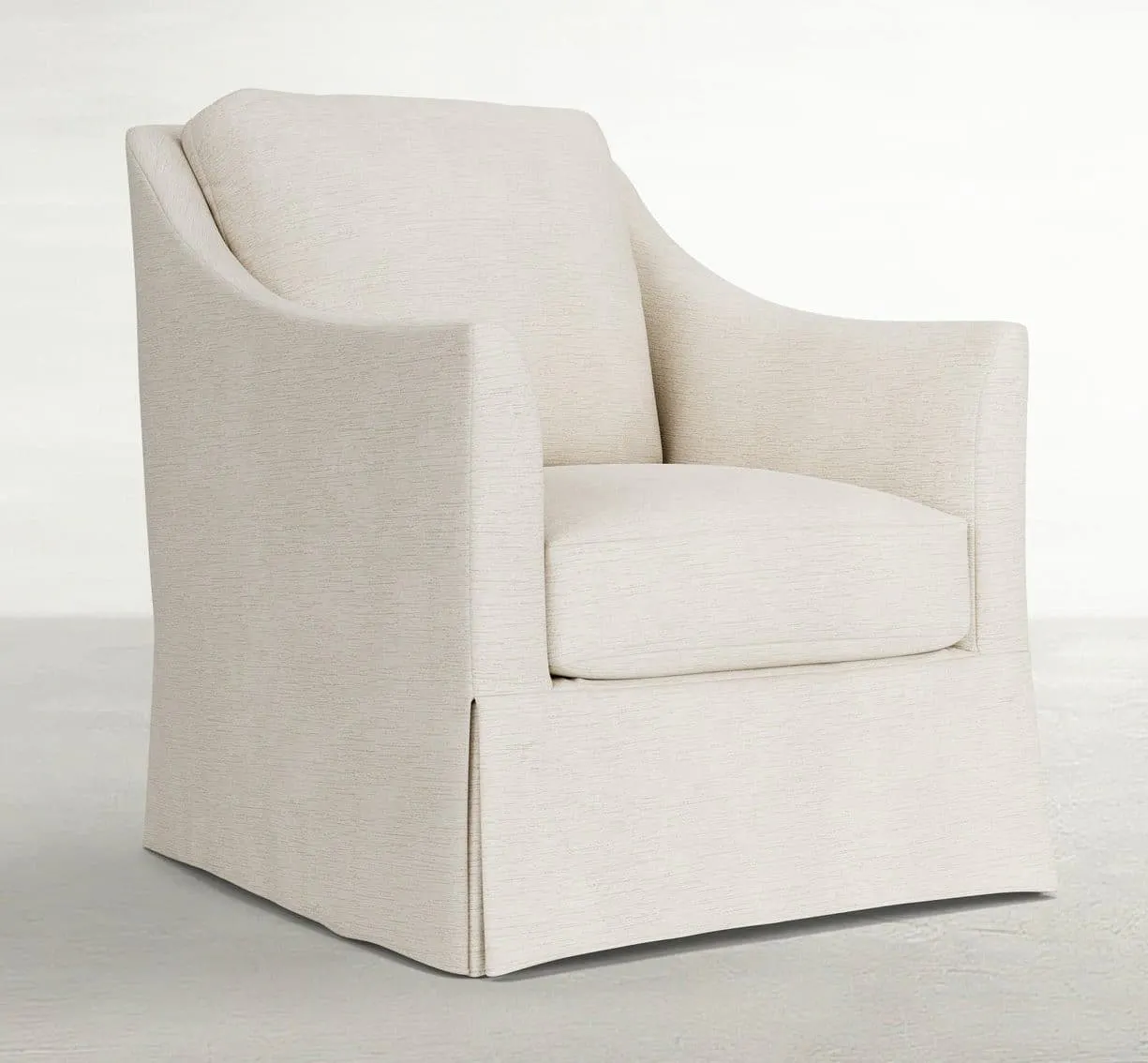 Summer Classics SCH-1001 Baldwin Upholstered Chair Slipcovered – Swoop Arms