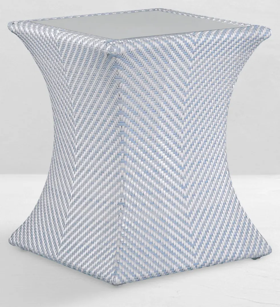 Summer Classics 1526 Bari N-Dura Resin Wicker Outdoor Round Square End Table Summer Classics 1526 Bari N-Dura Resin Wicker Outdoor Round Square End Table