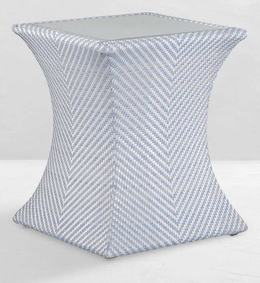 Summer Classics 1526 Bari N-Dura Resin Wicker Outdoor Round Square End Table Summer Classics 1526 Bari N-Dura Resin Wicker Outdoor Round Square End Table