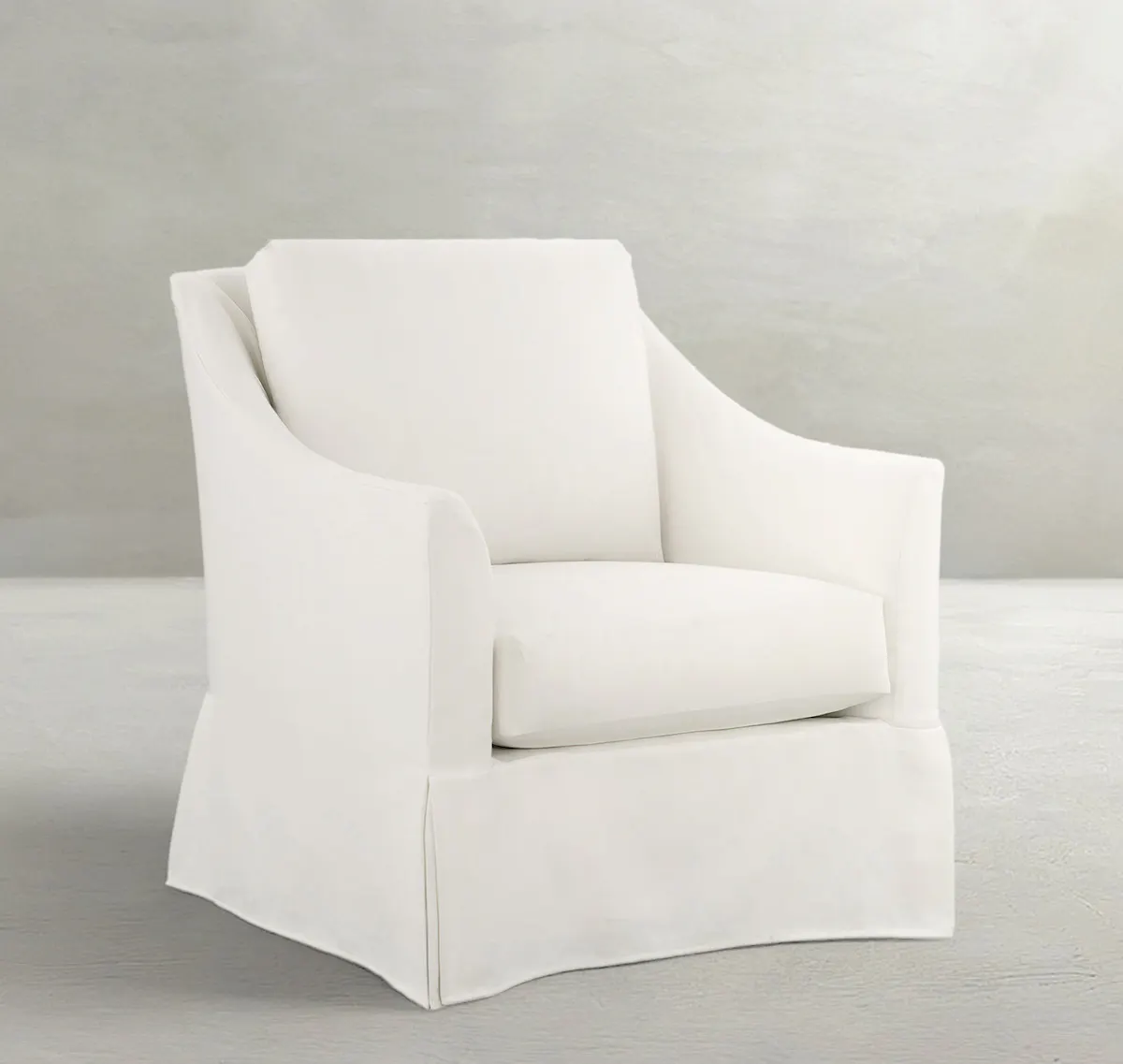 Summer Classics SCH-1006 Baldwin Upholstered Swivel Chair Slipcovered - Swoop Arms Summer Classics SCH-1006 Baldwin Upholstered Swivel Chair Slipcovered - Swoop Arms