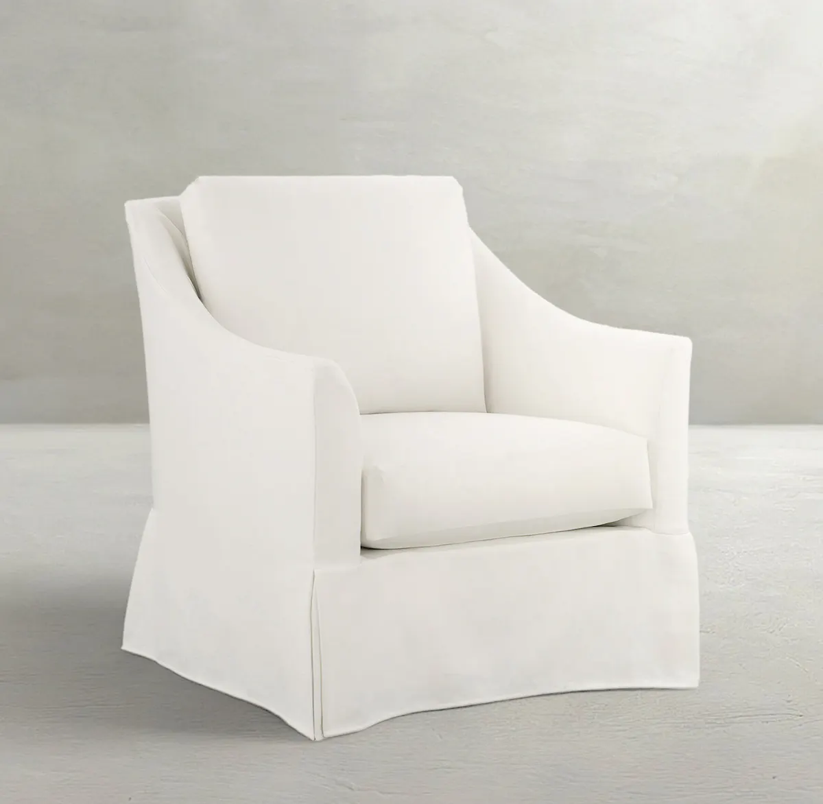 Summer Classics SCH-1006 Baldwin Upholstered Swivel Chair Slipcovered - Swoop Arms Summer Classics SCH-1006 Baldwin Upholstered Swivel Chair Slipcovered - Swoop Arms