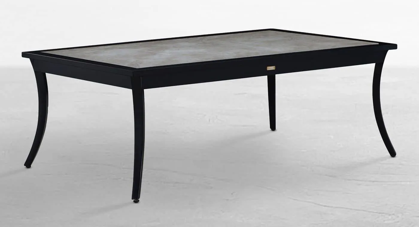 Summer Classics 1539 Bermuda Aluminum with Porcelain Top Rectangle Coffee Table