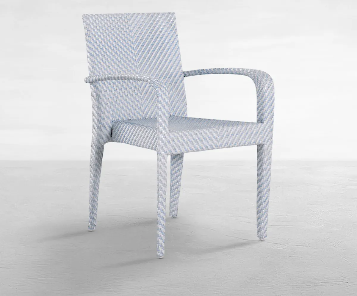 Summer Classics 1527 Bari N-Dura Resin Wicker Stacking Arm Chair Summer Classics 1527 Bari N-Dura Resin Wicker Stacking Arm Chair
