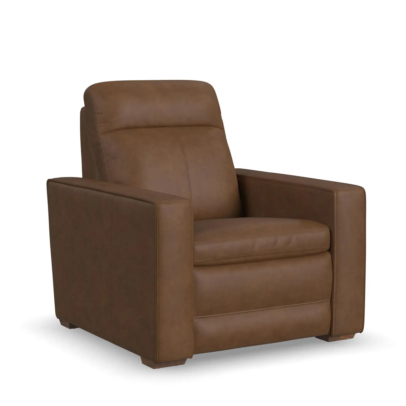 Flexsteel 1519-50P3-56280 Dutch Brown Leather Power Recliner with Power Headrest & Lumbar