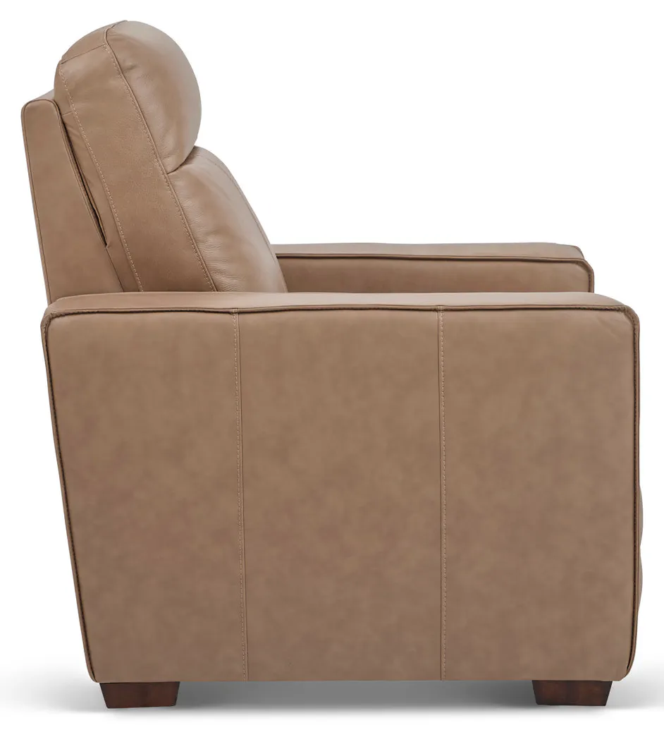 Flexsteel 1519-50P3-56282 Dutch Leather Power Recliner with Power Headrest & Lumbar Flexsteel 1519-50P3-56282 Dutch Leather Power Recliner with Power Headrest & Lumbar