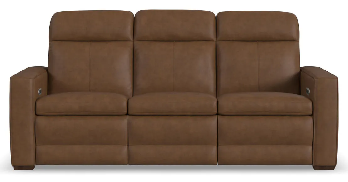 Flexsteel 1519-61P3-56280 Dutch Leather Power Reclining Sofa with Console, Power Headrest, & Lumbar Flexsteel 1519-61P3-56280 Dutch Leather Power Reclining Sofa with Console, Power Headrest, & Lumbar