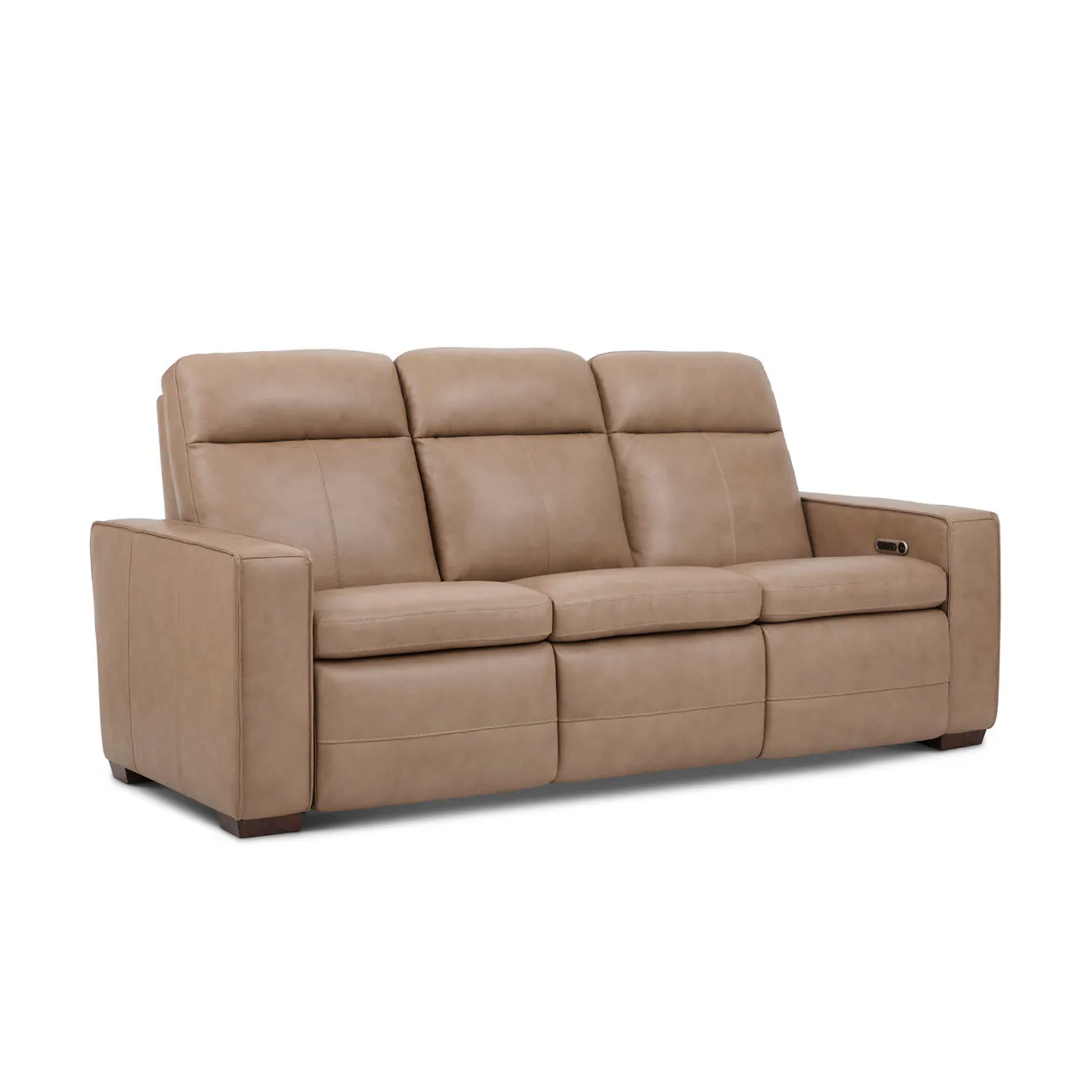 Flexsteel 1519-61P3-56282 Dutch Leather Power Reclining Sofa with Console, Power Headrest, & Lumbar