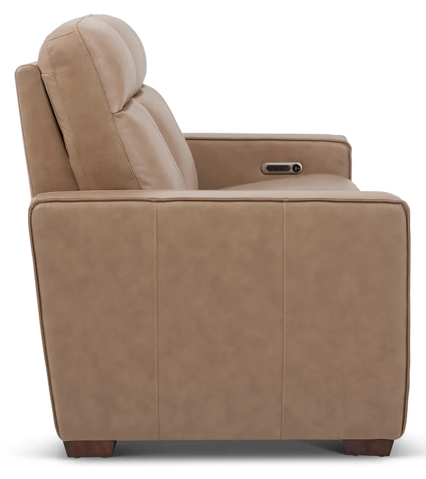 Flexsteel 1519-61P3-56282 Dutch Leather Power Reclining Sofa with Console, Power Headrest, & Lumbar Flexsteel 1519-61P3-56282 Dutch Leather Power Reclining Sofa with Console, Power Headrest, & Lumbar
