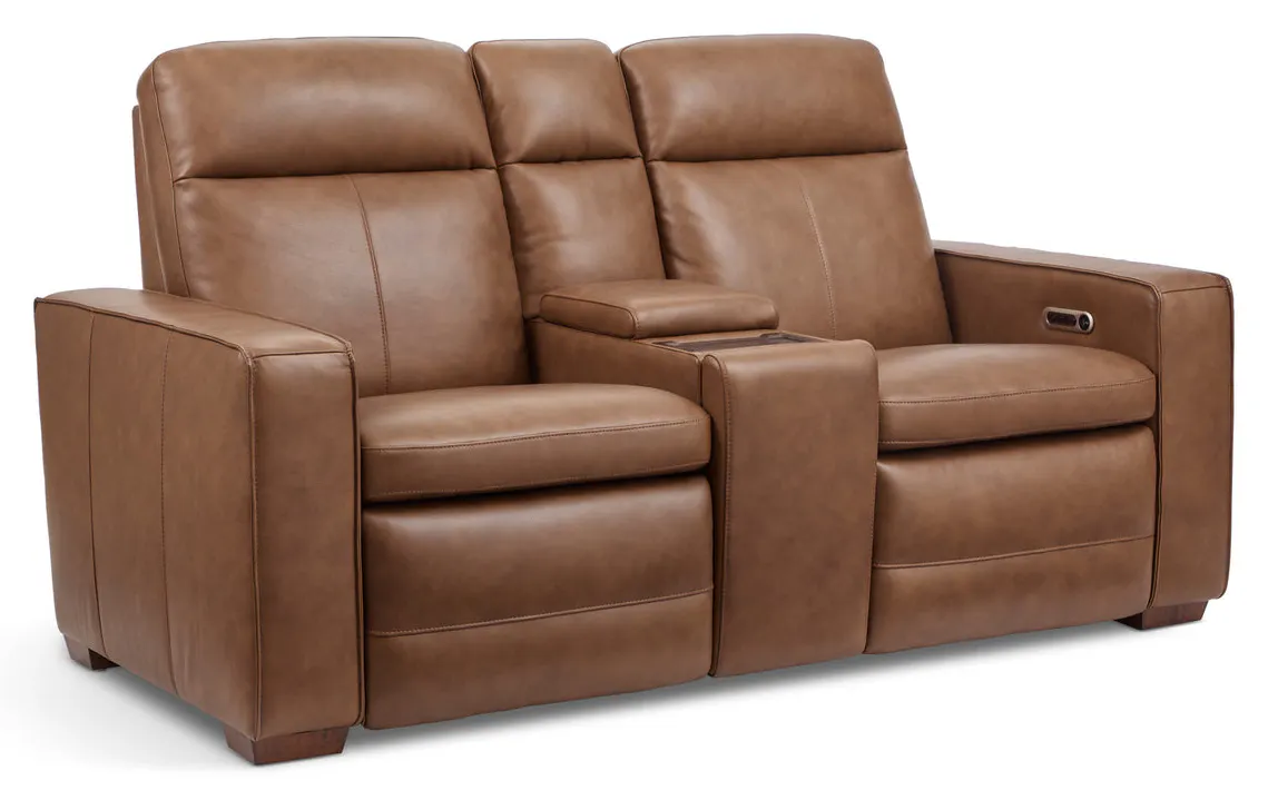 Flexsteel 1519-64P3-56280 Dutch Leather Power Reclining Loveseat with Console, Power Headrest & Lumbar Flexsteel 1519-64P3-56280 Dutch Leather Power Reclining Loveseat with Console, Power Headrest & Lumbar