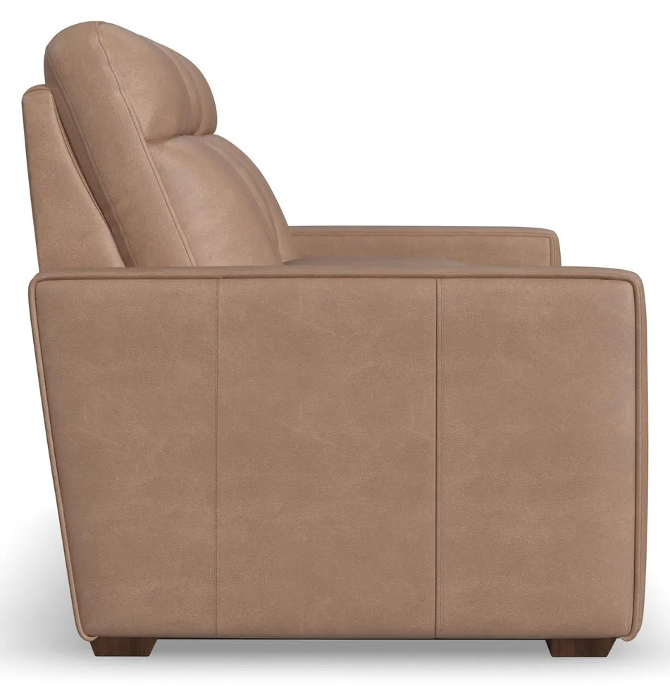 Flexsteel 1519-64P3-56282 Dutch Leather Power Reclining Loveseat with Console, Power Headrest & Lumbar Flexsteel 1519-64P3-56282 Dutch Leather Power Reclining Loveseat with Console, Power Headrest & Lumbar