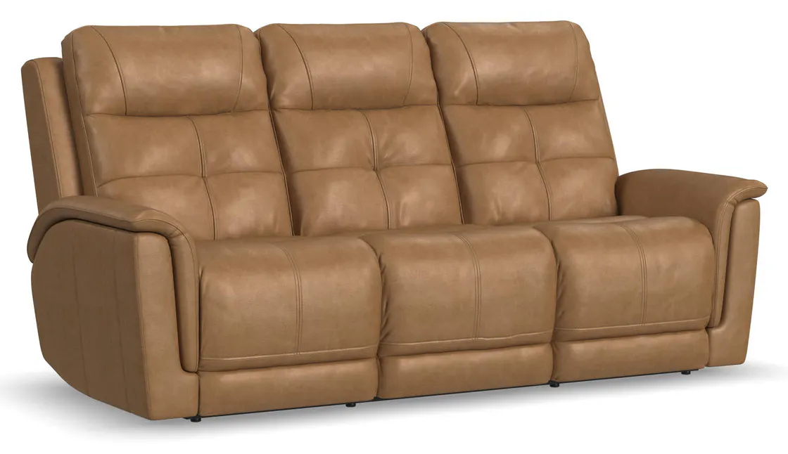 Flexsteel 1640-63P5-43972 Ranger Leather Power Reclining Sofa with Console, Power Headrest, Lumbar, Heat & Massage Flexsteel 1640-63P5-43972 Ranger Leather Power Reclining Sofa with Console, Power Headrest, Lumbar, Heat & Massage