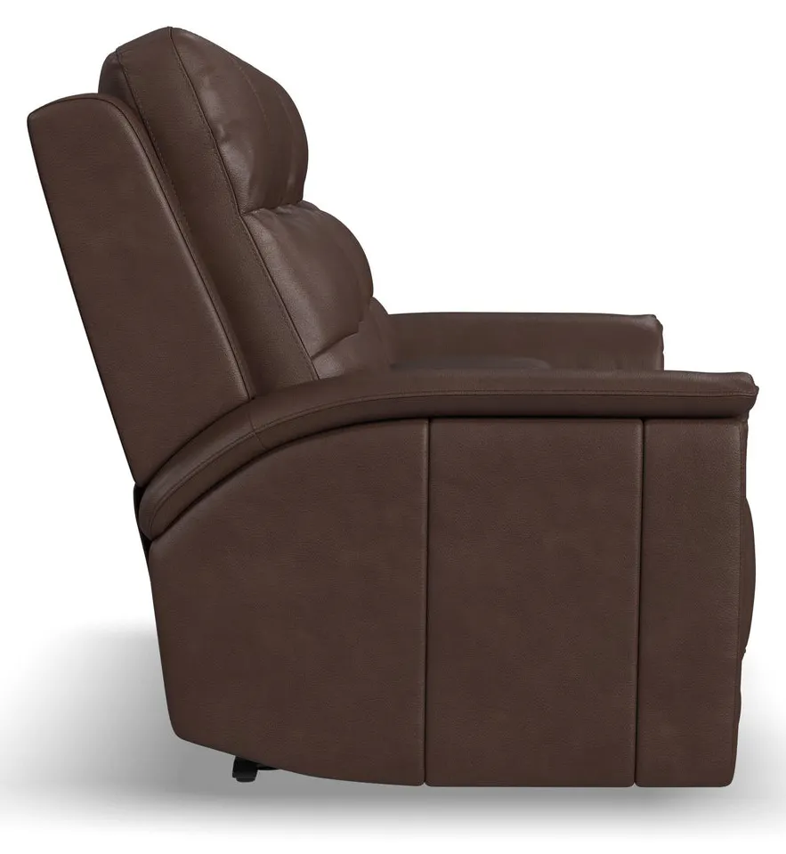 Flexsteel 1640-64P5-43970 Ranger Leather Power Reclining Loveseat with Console, Power Headrest, Lumbar, Heat & Massage Flexsteel 1640-64P5-43970 Ranger Leather Power Reclining Loveseat with Console, Power Headrest, Lumbar, Heat & Massage