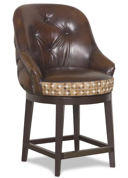 McKinley Leather 26-CH-DT Specialty Bootlegger Barstool with Decorative Trim McKinley Leather 26-CH-DT Specialty Bootlegger Barstool with Decorative Trim