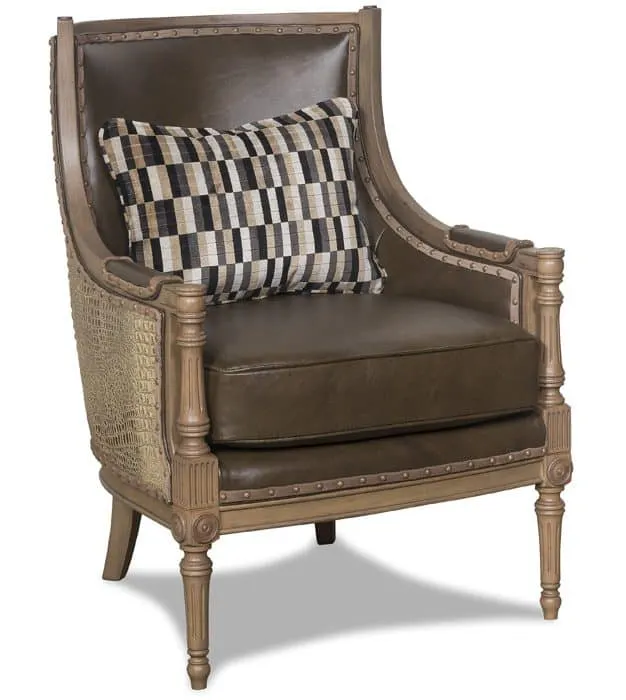 McKinley Leather 527-SLC Audrey Chair with Specialty Leather Combination
