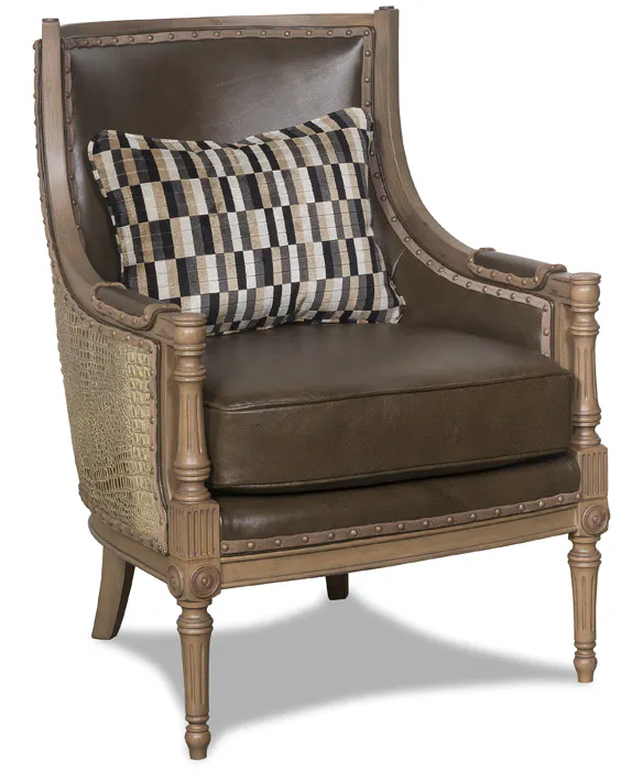 McKinley Leather 527-SLC Audrey Chair with Specialty Leather Combination McKinley Leather 527-SLC Audrey Chair with Specialty Leather Combination