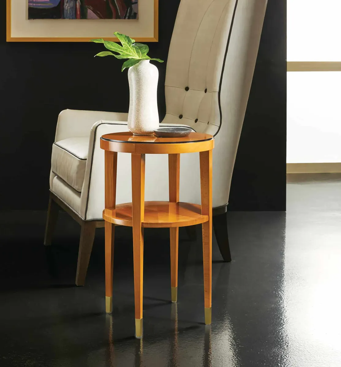 Modern History MH1273F02 Langford Round Chairside Cherry Table Modern History MH1273F02 Langford Round Chairside Cherry Table