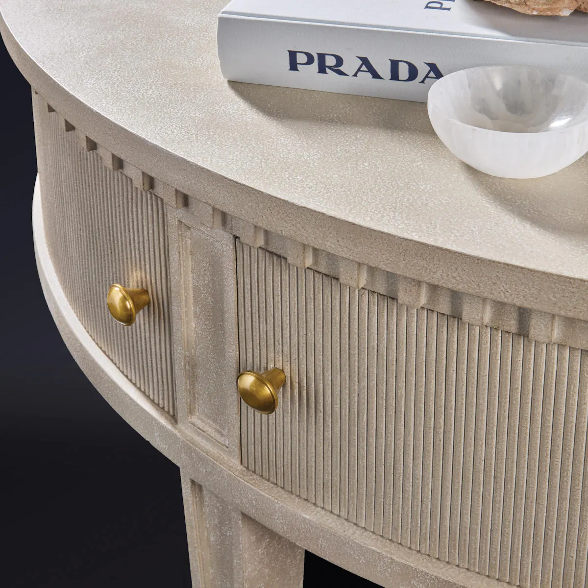 Modern History MH1286F01 Large Gustavian Half Round Cabinet Modern History MH1286F01 Large Gustavian Half Round Cabinet