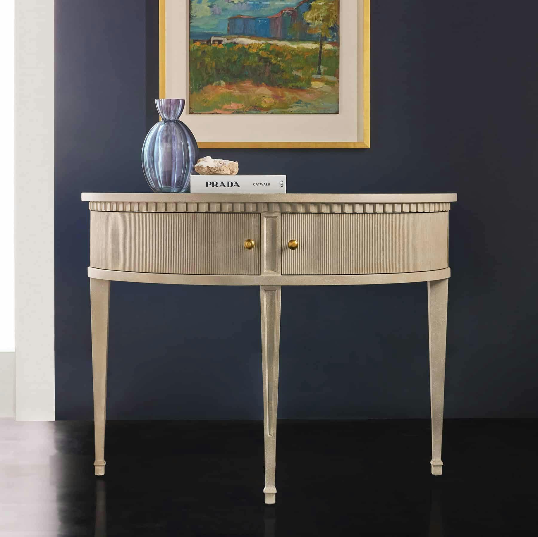 Modern History MH1286F01 Large Gustavian Half Round Cabinet