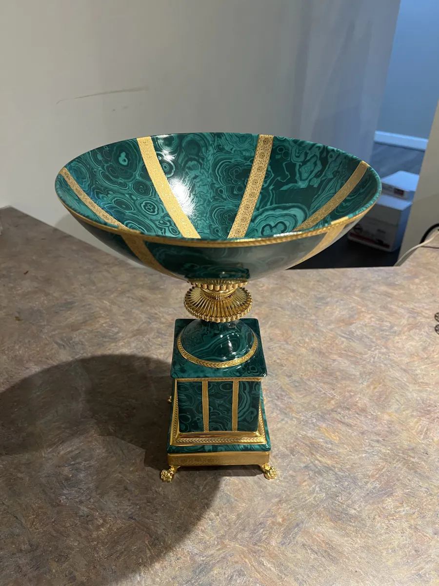 Maitland-Smith 8374-21/30 Malachite Centerpiece Dish Maitland-Smith 8374-21/30 Malachite Centerpiece Dish