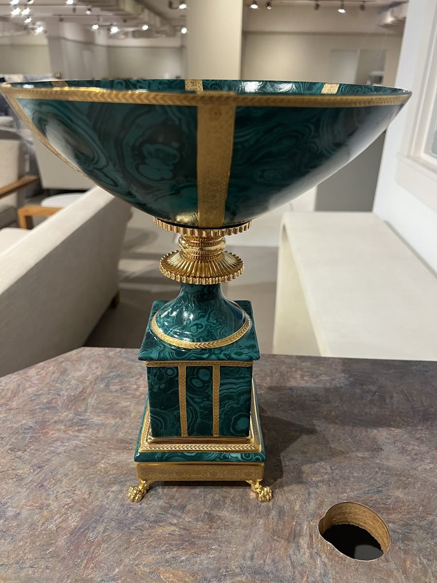 Maitland-Smith 8374-21/30 Malachite Centerpiece Dish Maitland-Smith 8374-21/30 Malachite Centerpiece Dish