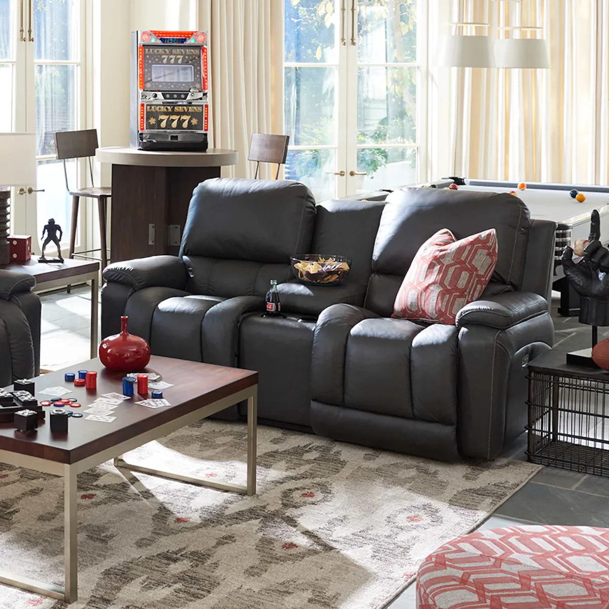 La-Z-Boy X49530 Greyson Power Reclining Loveseat w/ Headrest, Lumbar & Console La-Z-Boy X49530 Greyson Power Reclining Loveseat w/ Headrest, Lumbar & Console