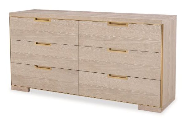 Century Furniture CA2-205 Cadence Six Drawer Dresser Sand Cerused Century Furniture CA2-205 Cadence Six Drawer Dresser Sand Cerused