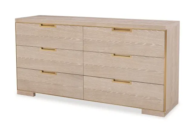 Century Furniture CA2-205 Cadence Six Drawer Dresser Sand Cerused Century Furniture CA2-205 Cadence Six Drawer Dresser Sand Cerused