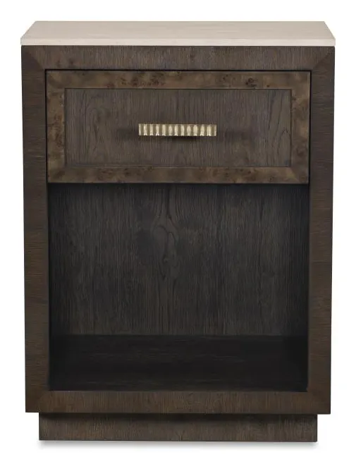 Century Furniture CBA-222M-V2 Monterey Single Drawer Nightstand with Travertine Hawthorne Dark Century Furniture CBA-222M-V2 Monterey Single Drawer Nightstand with Travertine Hawthorne Dark