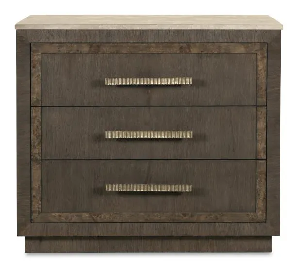Century Furniture CBA-223M-V2 Monterey Three Drawer Nightstand with Travertine Hawthorne Dark Century Furniture CBA-223M-V2 Monterey Three Drawer Nightstand with Travertine Hawthorne Dark