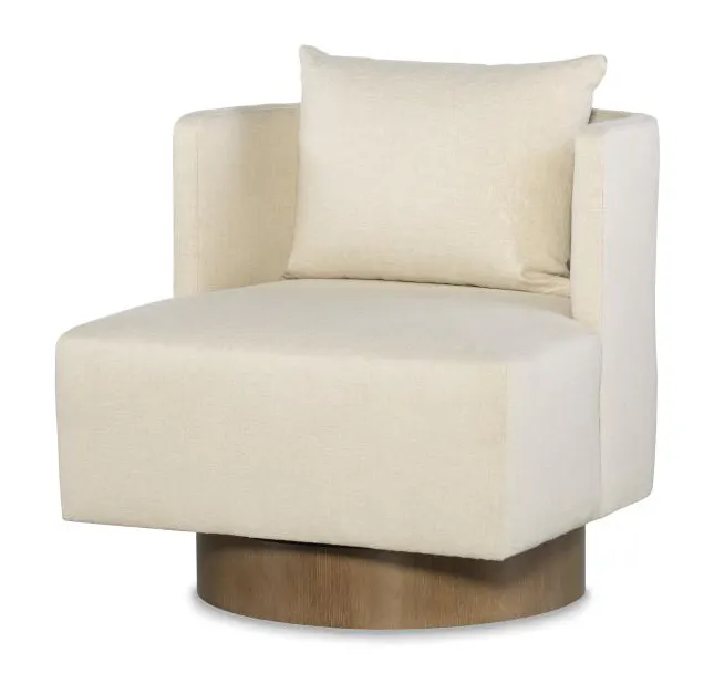 Century Furniture CC9-3214-8 Riposo Swivel Chair Single Back Oak Base Century Furniture CC9-3214-8 Riposo Swivel Chair Single Back Oak Base