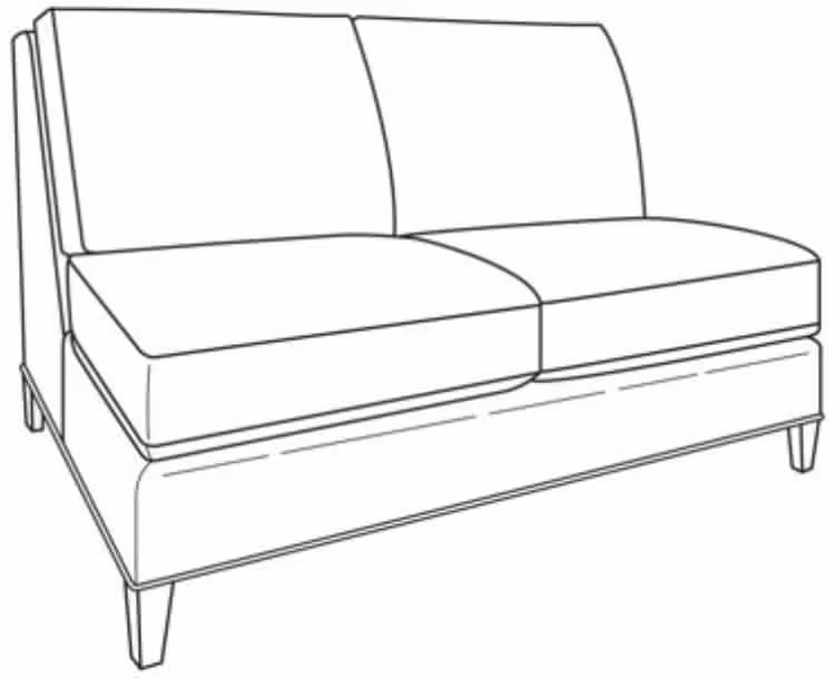 Century Furniture ES9-1340-82 Jordan Armless Love Seat Century Furniture ES9-1340-82 Jordan Armless Love Seat
