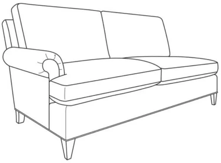 Century Furniture ES9-1341-62 Hartford LAF Love Seat