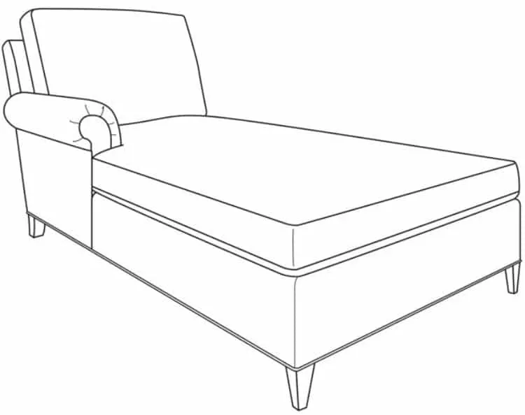 Century Furniture ES9-1341-81 Hartford LAF Chaise