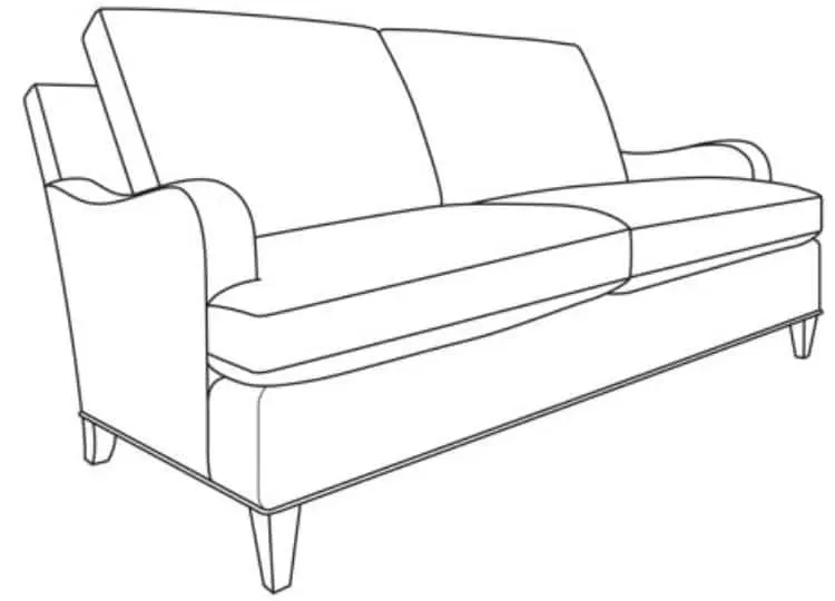 Century Furniture ES9-1342-3 Logan Apt Sofa Century Furniture ES9-1342-3 Logan Apt Sofa