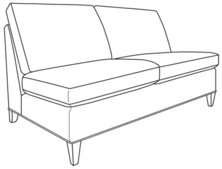 Century Furniture ES9-1342-82 Logan Armless Love Seat Century Furniture ES9-1342-82 Logan Armless Love Seat