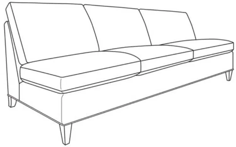 Century Furniture ES9-1342-92 Logan Armless Sofa Century Furniture ES9-1342-92 Logan Armless Sofa