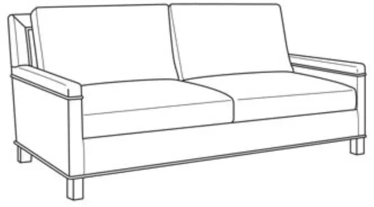 Century Furniture ES9-1344-3 Beacon Apt Sofa
