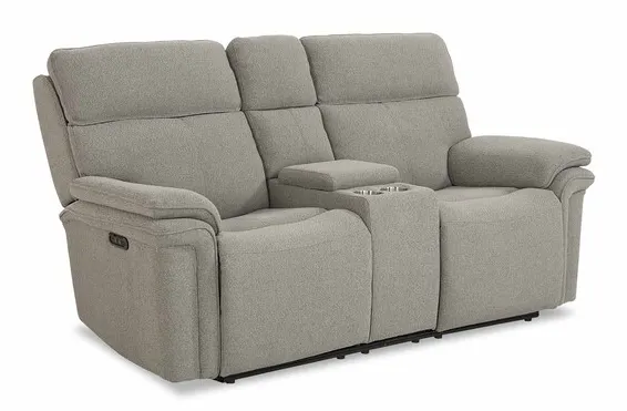 Bassett Club Level 3534-PC42F Andre Power Reclining Loveseat with Center Console Bassett Club Level 3534-PC42F Andre Power Reclining Loveseat with Center Console