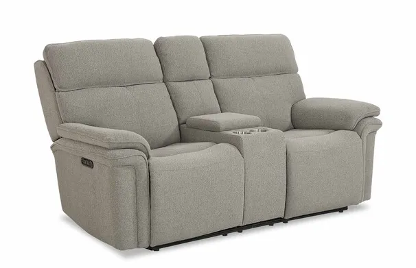 Bassett Club Level 3534-PC42F Andre Power Reclining Loveseat with Center Console Bassett Club Level 3534-PC42F Andre Power Reclining Loveseat with Center Console