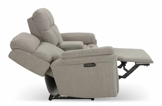 Bassett Club Level 3534-PC42F Andre Power Reclining Loveseat with Center Console Bassett Club Level 3534-PC42F Andre Power Reclining Loveseat with Center Console