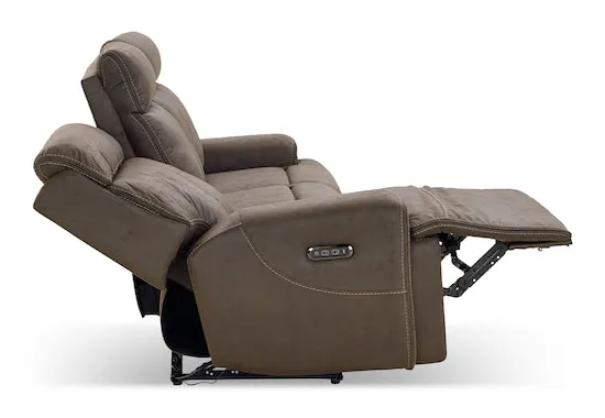Bassett Club Level 3535-P62J Nathan Power Reclining Sofa - Nathan Java Bassett Club Level 3535-P62J Nathan Power Reclining Sofa - Nathan Java
