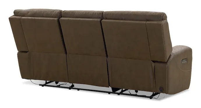 Bassett Club Level 3535-P62J Nathan Power Reclining Sofa - Nathan Java Bassett Club Level 3535-P62J Nathan Power Reclining Sofa - Nathan Java