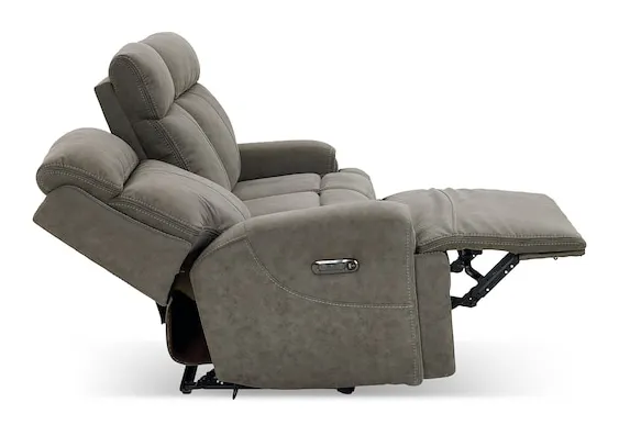 Bassett Club Level 3535-P62S Nathan Power Reclining Sofa - Nathan Shadow Bassett Club Level 3535-P62S Nathan Power Reclining Sofa - Nathan Shadow